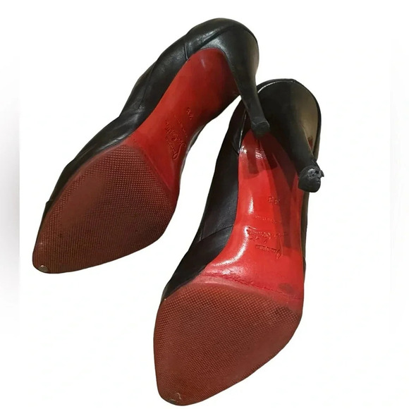Christian Louboutin insectika 100 seta calf black pump heels size 38 - Picture 8 of 15
